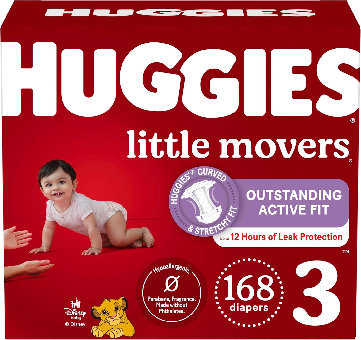 Huggies Size 3 Diapers, Little Movers, 168 Count ... Trackable Cuba Home Delivery Included.