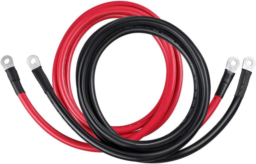 8 FT. - 1 AWG Cables for 3/8 in. Lugs, Connect Battery & Inverter ... Trackable Cuba Home Delivery will be Included in Final Price.