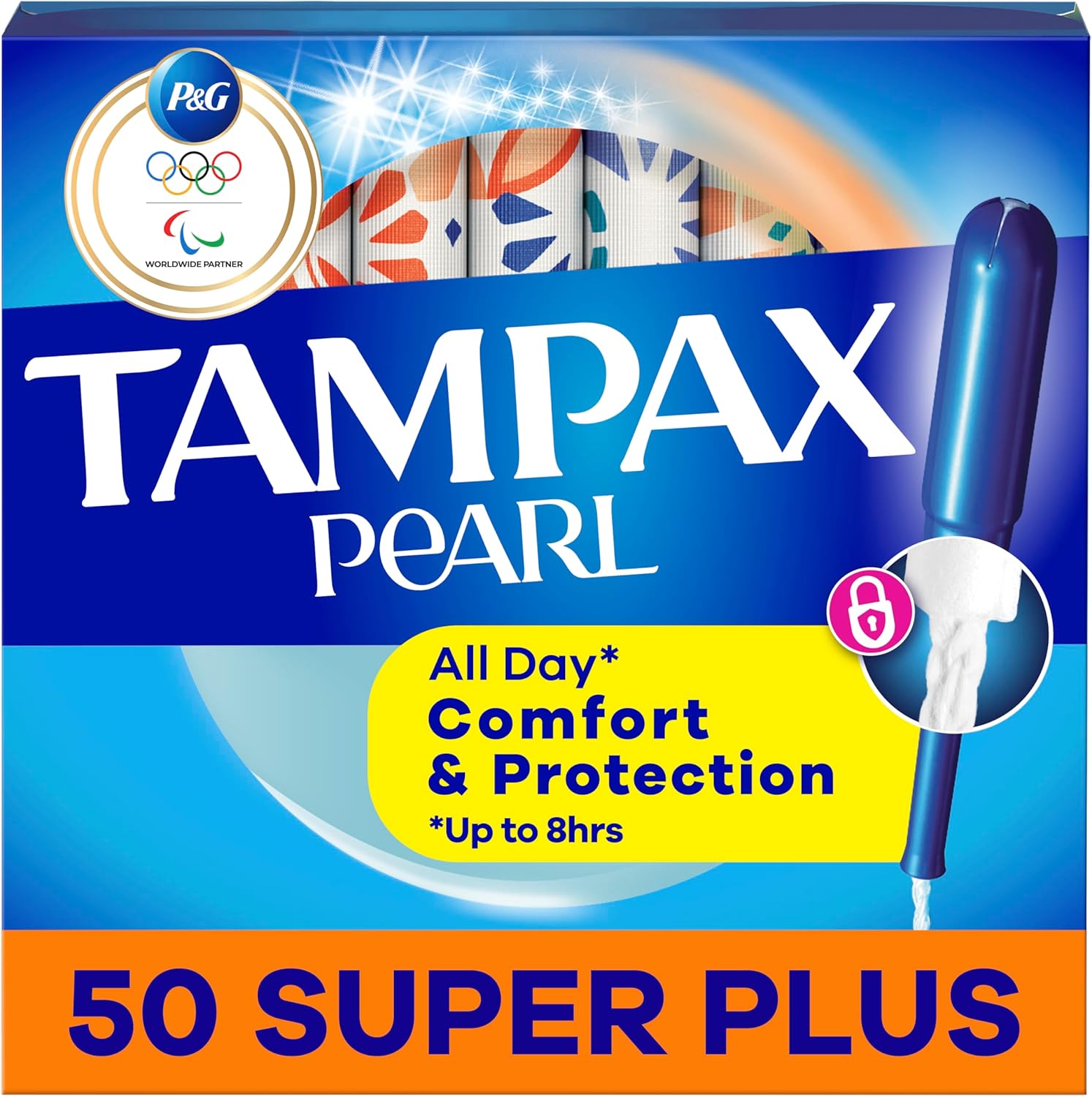 50 Tampax Pearl Tampons SUPER PLUS Absorbency, 168 Hygiene Wipes, 6 bottles of Hand Sanitizer. Trackable Cuba Home Delivery Included.
