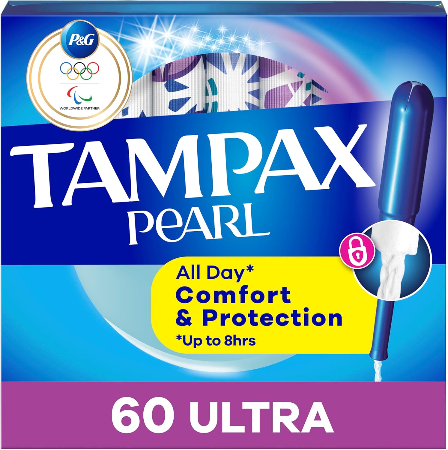 60 Tampax Pearl Tampons ULTRA Absorbency, 168 Hygiene Wipes, 6 bottles of Hand Sanitizer. Trackable Cuba Home Delivery Included.